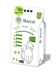 Mar Cat 20 Lt İnce Tane Aloevera Kokulu Beyaz Bentonit Kedi Kumu
